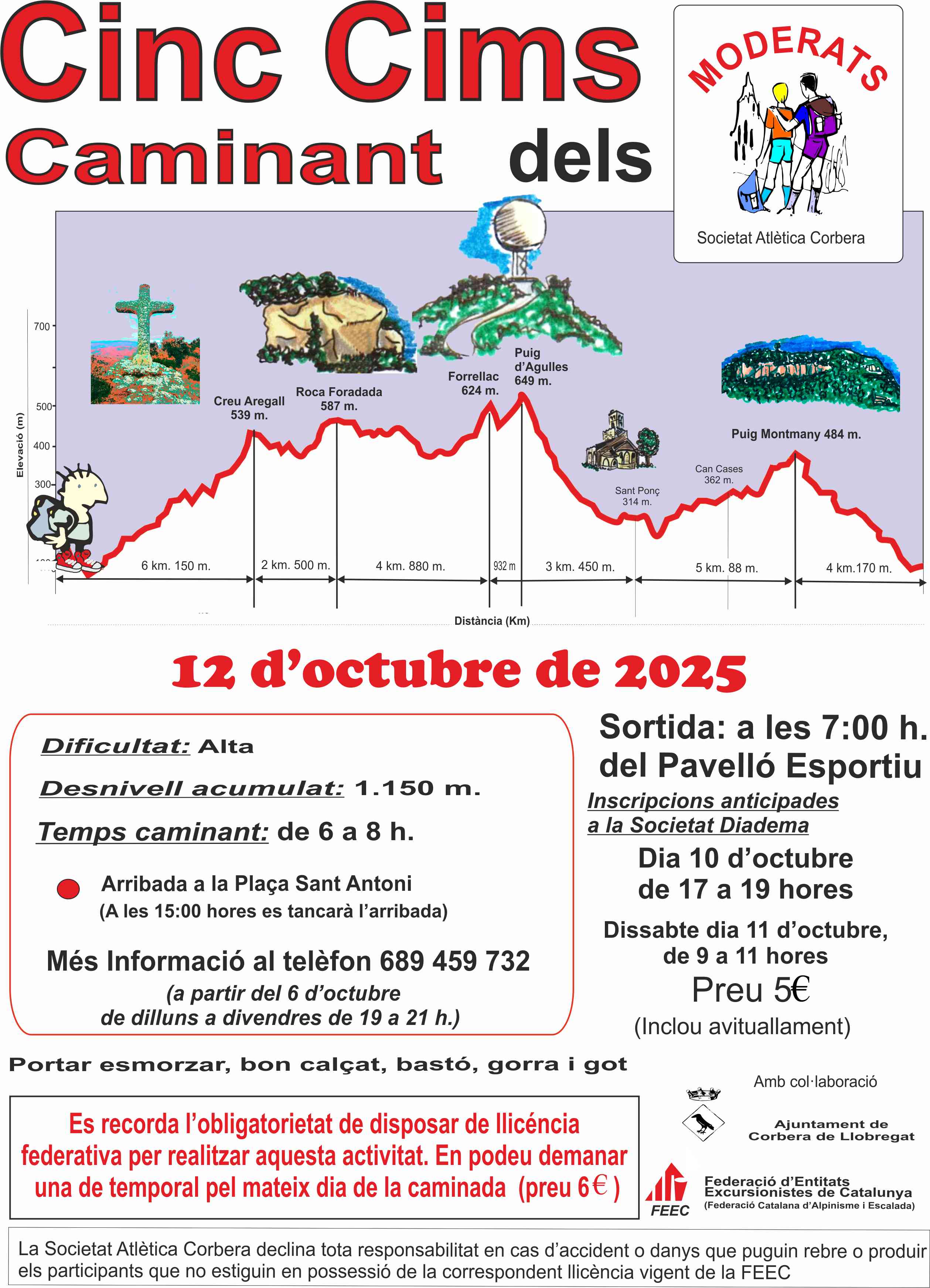 Els Cinc Cims caminant dels Moderats